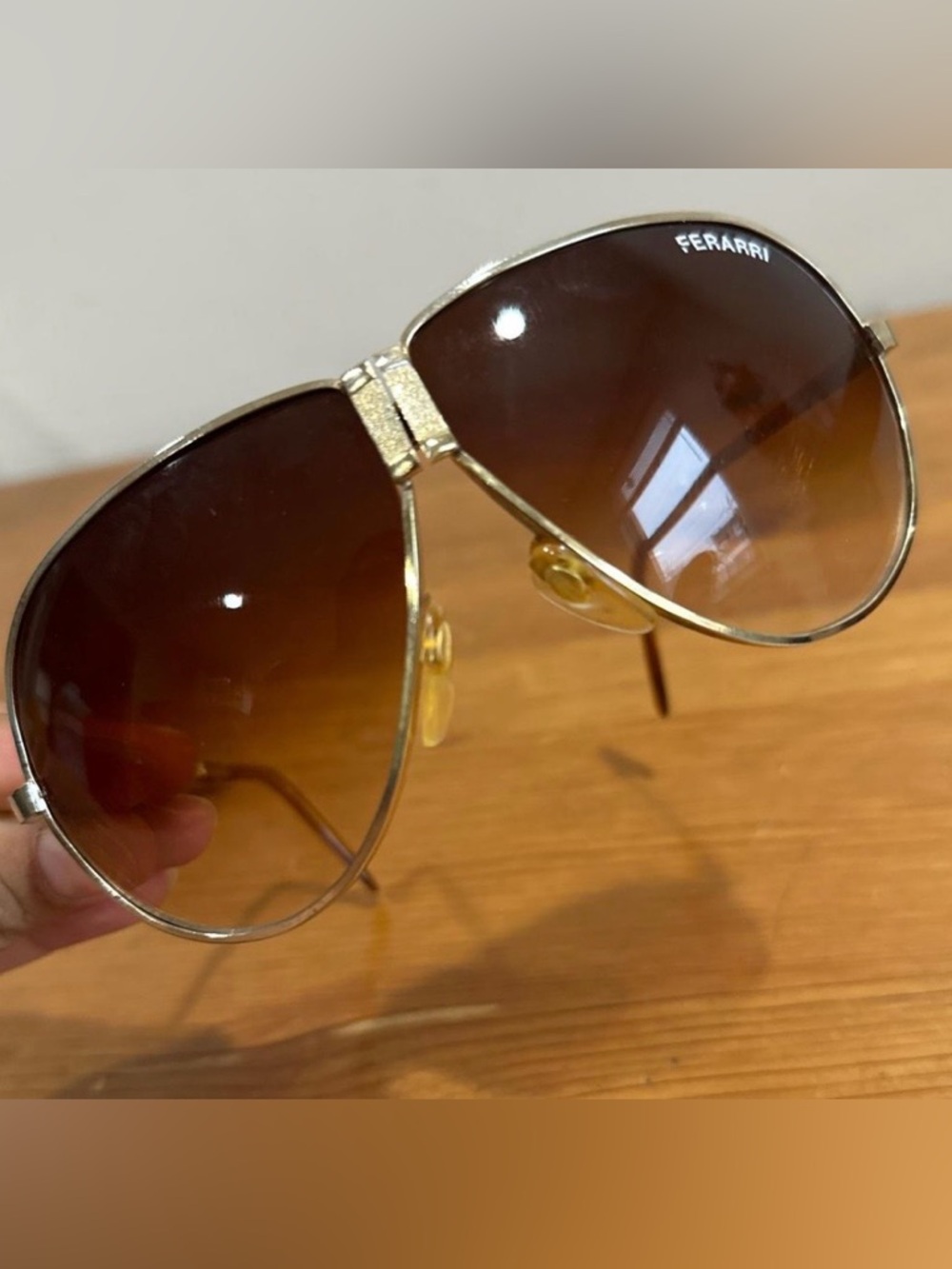Ferrari Folding Sunglasses Vintage Aviator  Vintage